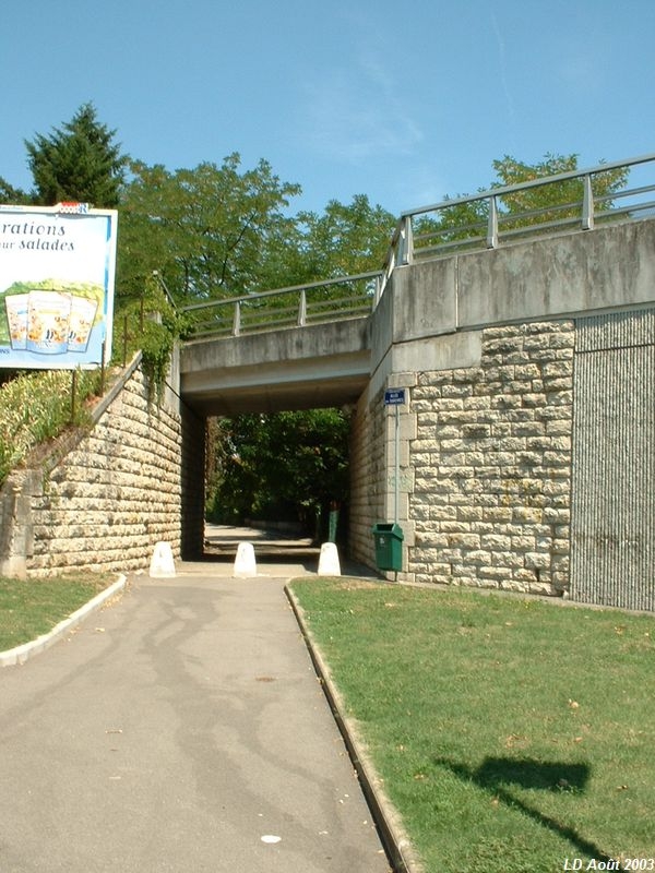 Passage sous la ligne Paray-le-Monial - Givors
Vue en direction de Lyon
Août 2003
