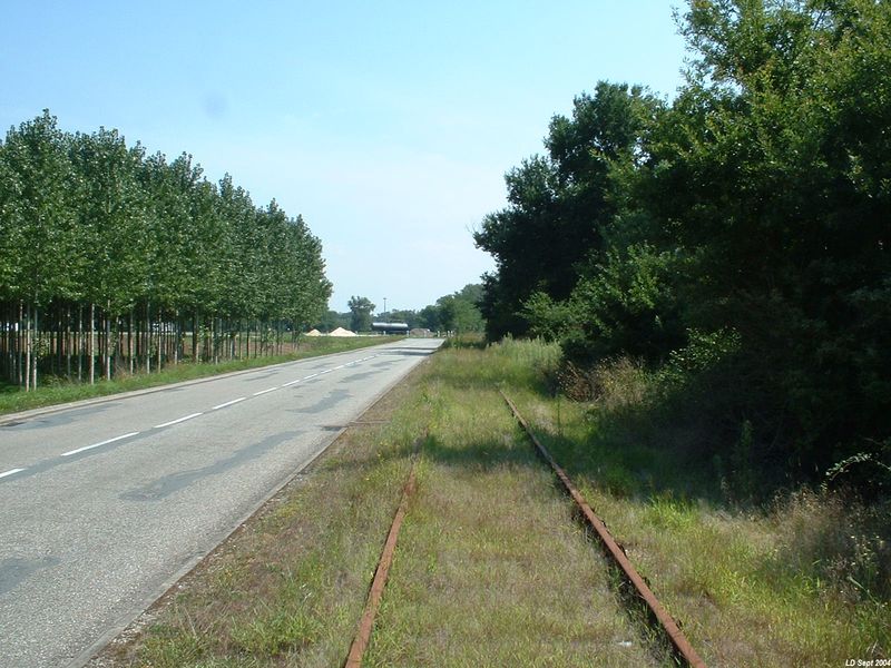 Le long de la D910E1 apr�s Gu�tres
Vue en direction de Coutras
Septembre 2004
