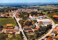 Vue aérienne de Saint-Germain-du-Plain après dépose des voies