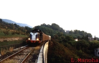 Sur le chemin du retour, après avoir récupéré des wagons à Chomérac (Laurent Manoha, 1988)